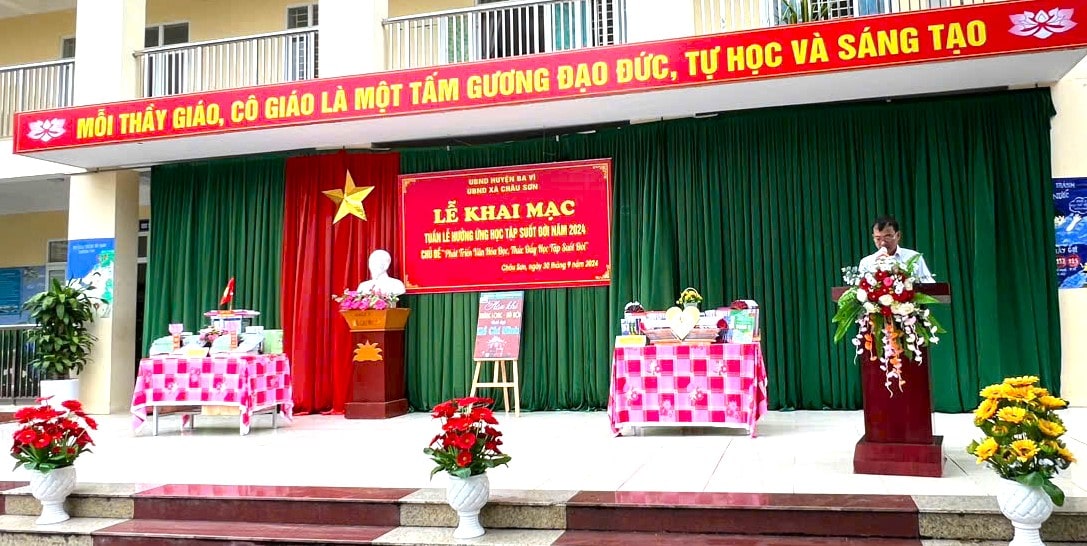 Xã Châu Sơn tổ chức Lễ khai mạc và phát động “Tuần lễ hưởng ứng học tập suốt đời” năm học 2024